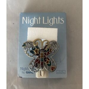 Pewter Butterfly Night Light By Ganz On Off Switch Open Box